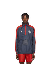 Nike Blue And Red Gyakusou Half Zip Windbreaker Jacket
