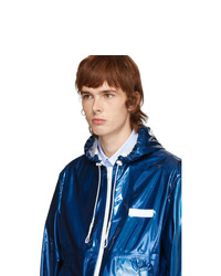 Givenchy Blue Varnished Windbreaker Jacket