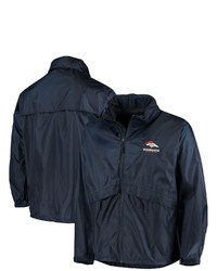 Dunbrooke Navy Denver Broncos Circle Sportsman Waterproof Packable Full Zip Jacket At Nordstrom