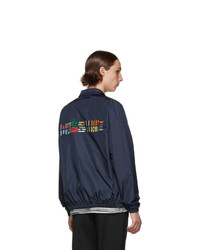 Missoni Navy Logo Windbreaker Jacket