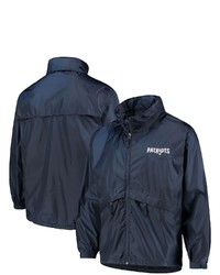 Dunbrooke Navy New England Patriots Circle Sportsman Waterproof Packable Full Zip Jacket