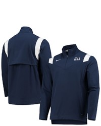 Nike Navy Team Usa On Field Quarter Zip Jacket At Nordstrom