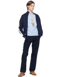 Polo Ralph Lauren Navy White Embroidered Track Jacket