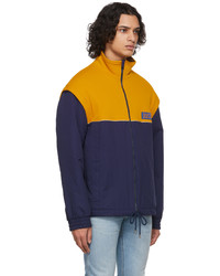 Gucci Navy Yellow Detachable Sleeves Jacket
