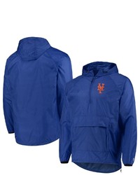 New Era Royal New York Mets Anorak Packable 14 Zip Hoodie Jacket