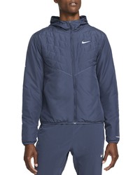 Nike Therma Fit Hooded Running Jacket In Thunder Blue At Nordstrom