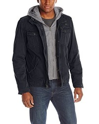 Levi's Washed Cotton Hooded Military Jacket