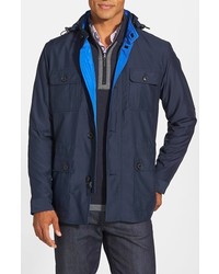 Bugatchi Water Resistant Reversible Hooded Jacket
