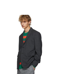 Acne Studios Acne S Grey Melange Wool Antibes Suit Blazer