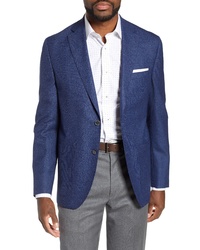 David Donahue Aiden Classic Fit Solid Wool Blazer