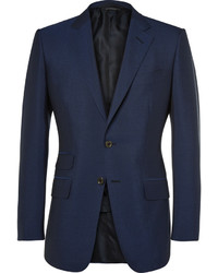 Tom Ford Blue Slim Fit Mohair And Wool Blend Suit Jacket
