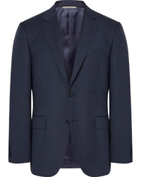Canali Blue Venezia Slim Fit Puppytooth Wool Suit Jacket
