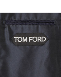 Tom Ford Blue Windsor Basketweave Wool And Mohair Blend Blazer