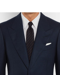 Tom Ford Blue Wool Flannel Suit Jacket