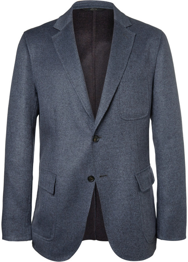 Brioni Blue Wool Silk And Cashmere Blend Blazer, $3,395 | MR PORTER ...