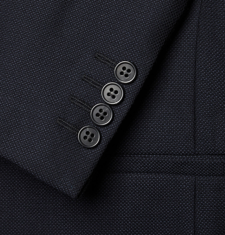 Cos Navy Slim Fit Worsted Wool Suit Jacket, $290 | MR PORTER | Lookastic