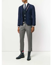 Thom Browne Engineered Lapel Striped Donegal Wool Classic Sport Coat