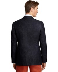 Brooks Brothers Fitzgerald Fit Denim Wool And Silk Sport Coat