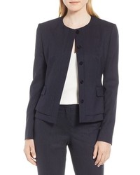 BOSS Jasyma Tonal Stripe Stretch Wool Suit Jacket