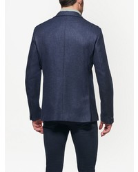 Norwegian Wool Layered Design Unstructured Blazer