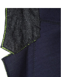 Kolor Navy Bonded Cotton Blend Jersey Blazer