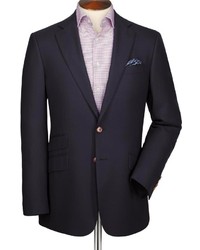 Charles Tyrwhitt Navy Classic Fit Textured Wool Blazer