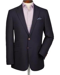 Charles Tyrwhitt Navy Classic Fit Textured Wool Blazer