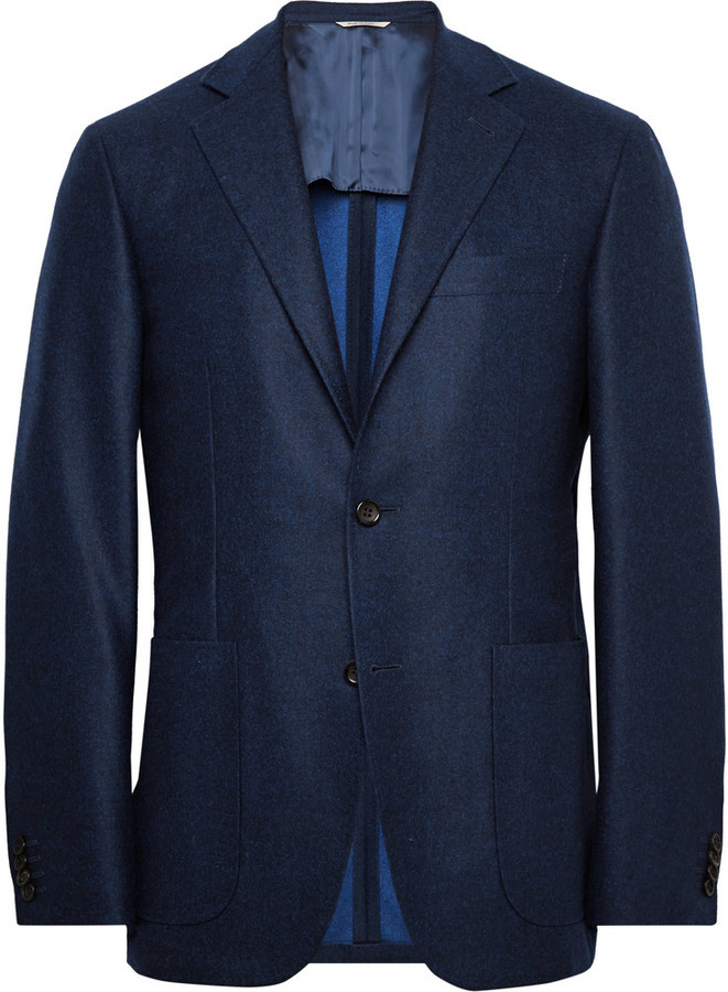 Canali Navy Kei Unstructured Double Faced Wool Blazer, $1,590 | MR ...
