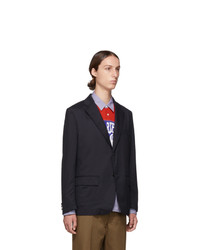 Comme des Garcons Homme Navy Military Lining Blazer
