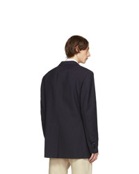 Raf Simons Navy Single Breasted Fitted Blazer