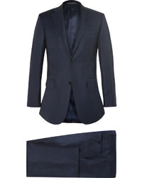 Canali Navy Slim Fit Super 130s Wool Suit