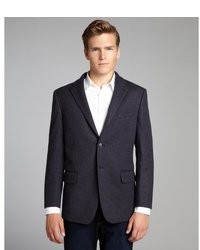 Joseph Abboud Navy Stretch Wool Two Button Sportscoat