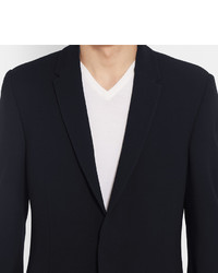 Kilgour Navy Textured Wool Blend Suit Jacket