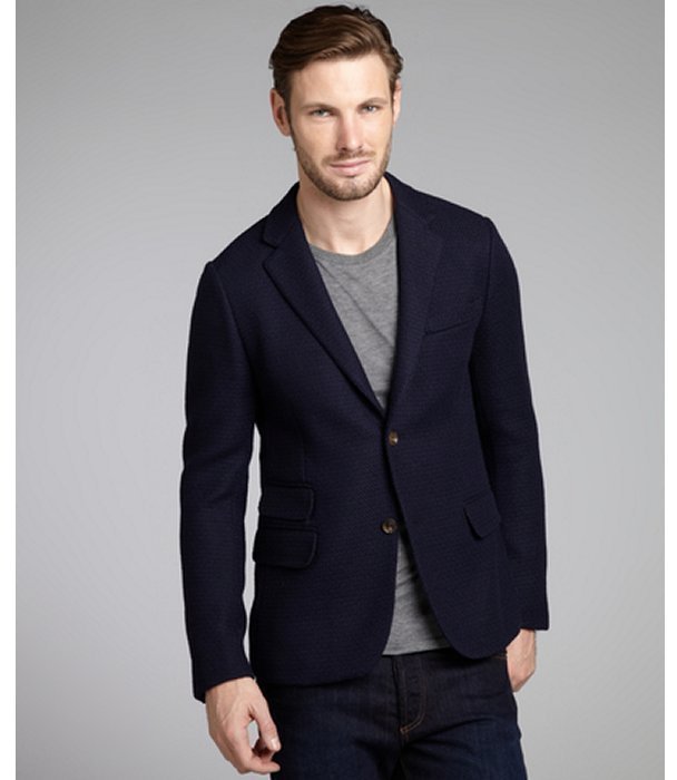 Preppy Textured Wool Blazer - Men - OBSOLETES DO NOT TOUCH