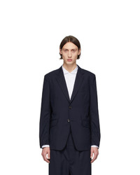 Comme des Garcons Homme Navy Tropical Wool Blazer