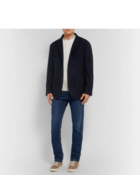 Brunello Cucinelli Navy Unstructured Cashmere Blazer