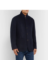 Brunello Cucinelli Navy Unstructured Cashmere Blazer