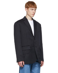 We11done Navy Wool Polyester Blazer