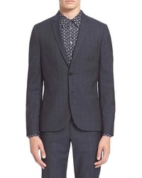 Paul Smith Ps Extra Trim Fit Pencil Grid Suit Jacket