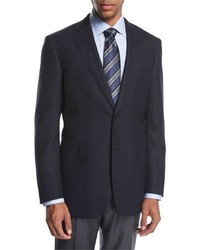 Brioni Ravello Wool Two Button Sport Coat Navy Blue