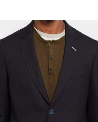 Gant Rugger Blue Slim Fit Wool Hopsack Suit Jacket