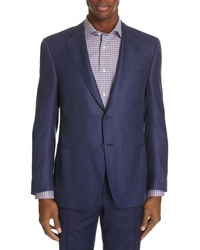 Canali Siena Classic Fit Check Wool Blend Sport Coat