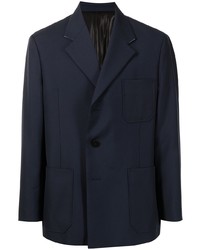 Solid Homme Single Breasted Wool Blend Blazer