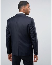Asos Skinny Suit Jacket In 100% Wool In Navy