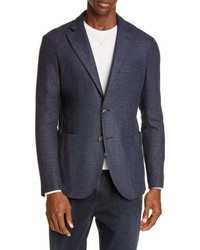 Eleventy Slim Fit Solid Wool Blend Sport Coat