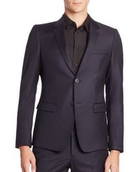 Emporio Armani Solid Wool Suit Jacket