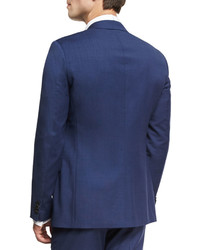Theory Wellar Camley Slim Wool Suit Jacket Blue
