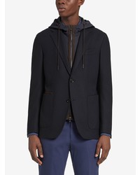 Ermenegildo Zegna Wool Blend Detachable Waistcoat Jacket