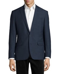 Neiman Marcus Wool Two Button Sport Coat Blue