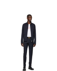 Valentino Navy Wool And Cashmere Jacket